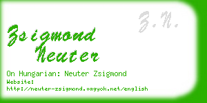 zsigmond neuter business card